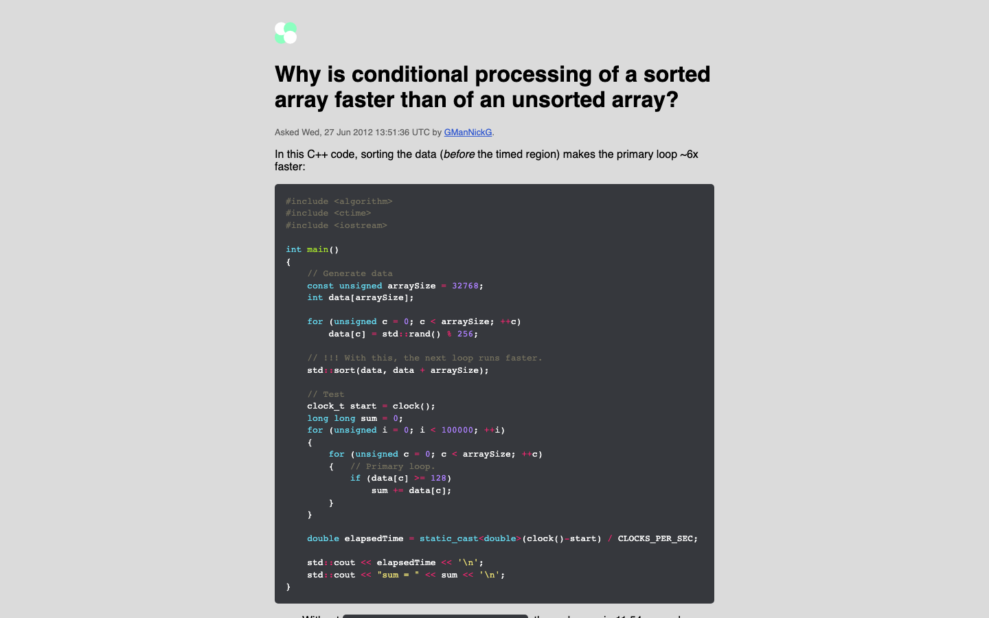 A Stack Overflow question and its answers displayed in AnonymousOverflow