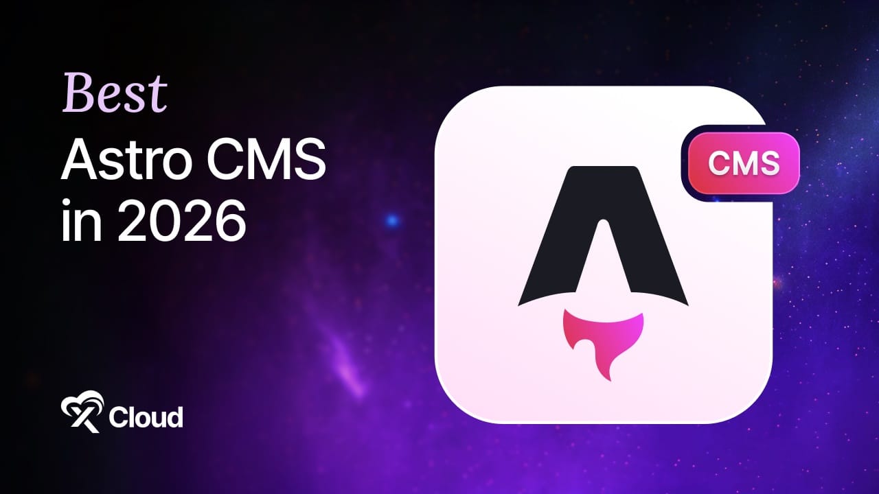 Best Astro CMS in 2026 title beside the Astro logo with a CMS badge
