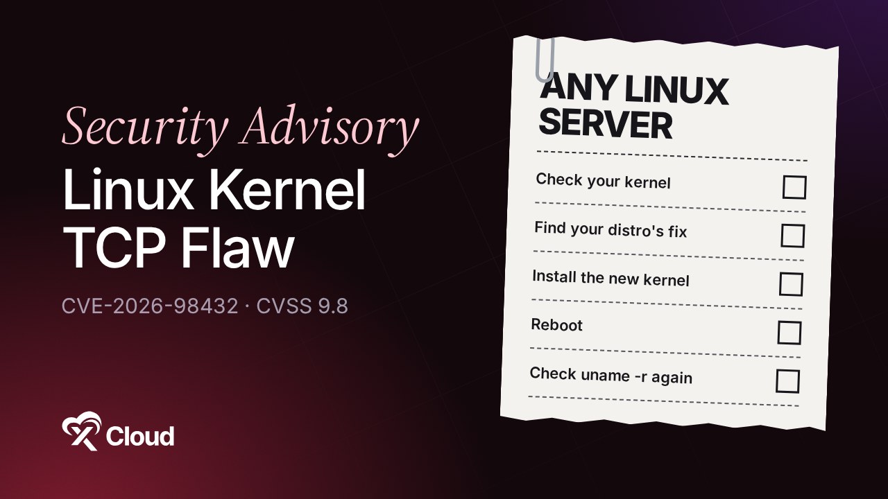 CVE-2026-98432 Linux kernel TCP flaw checklist banner