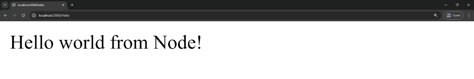 Node.js Hello Endpoint