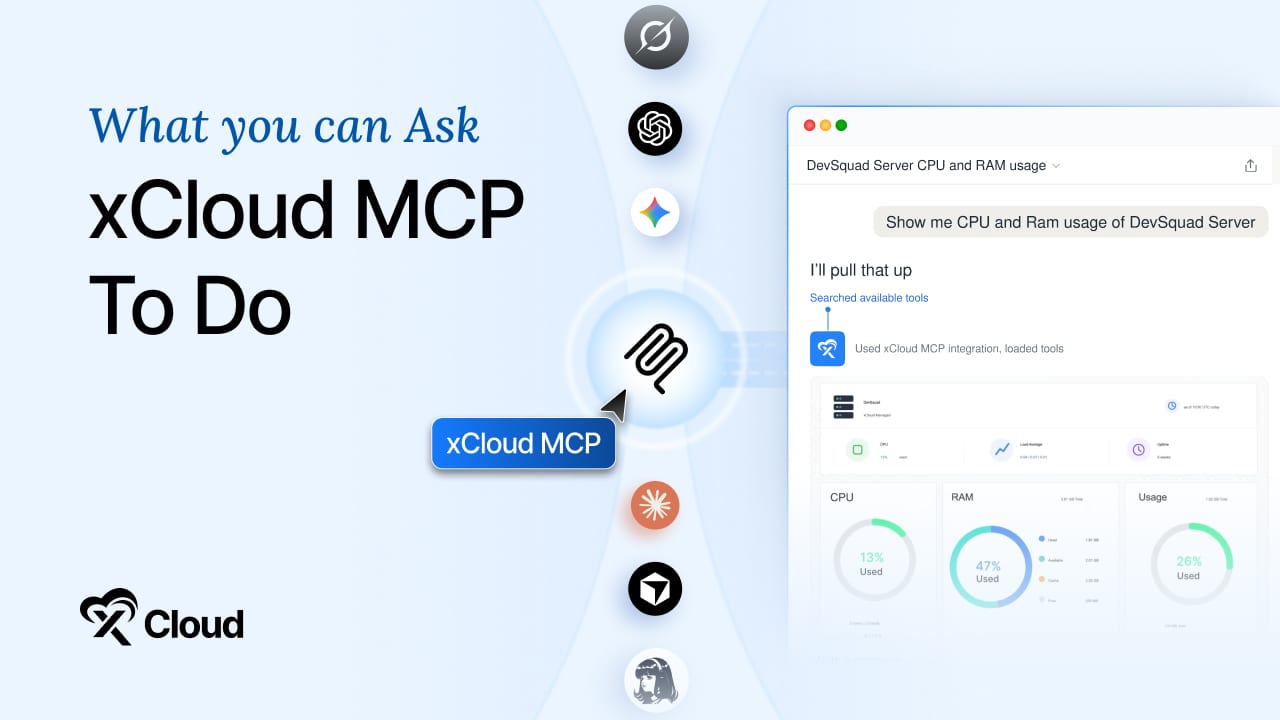 Introducing xCloud MCP: run your hosting from your AI assistant