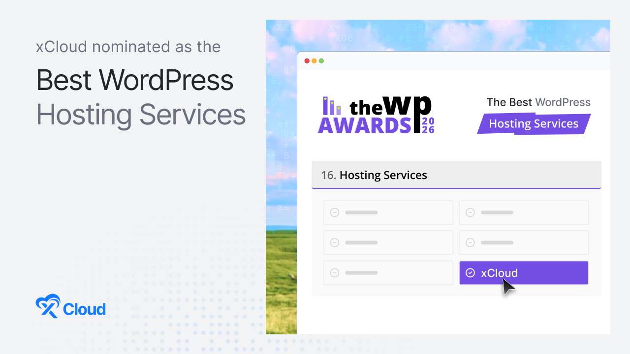 xCloud nominated as the Best WordPress Hosting Services at The WP Awards 2026