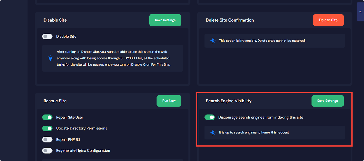 Recreate Site From Backup