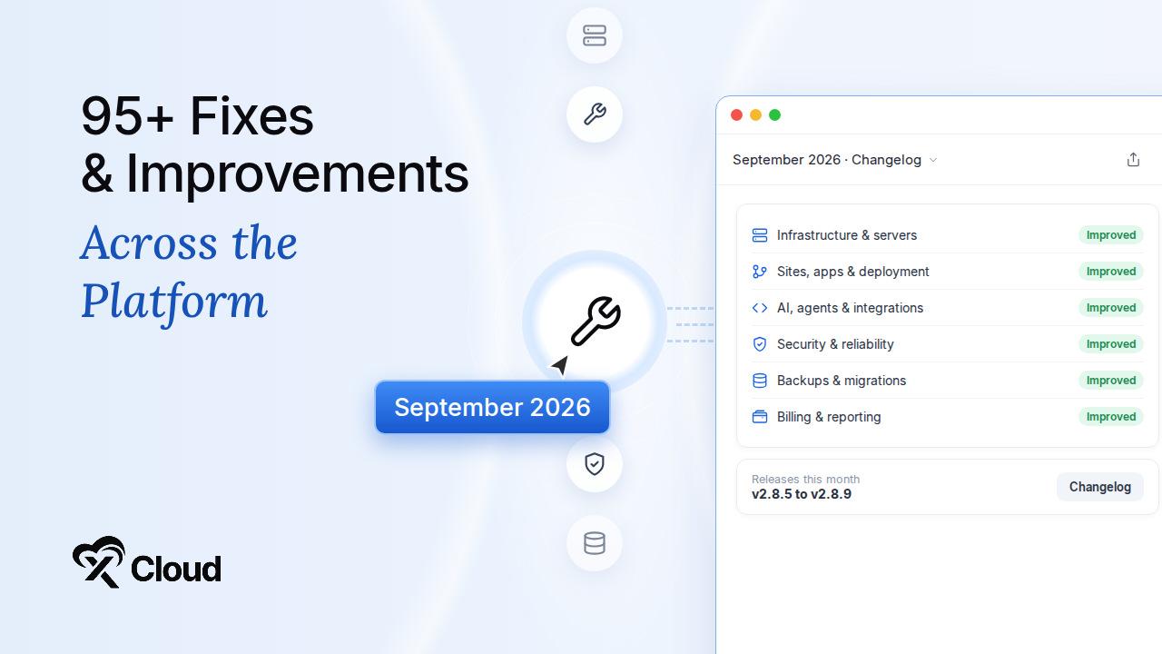xCloud September 2026 release: 95+ improvements and fixes