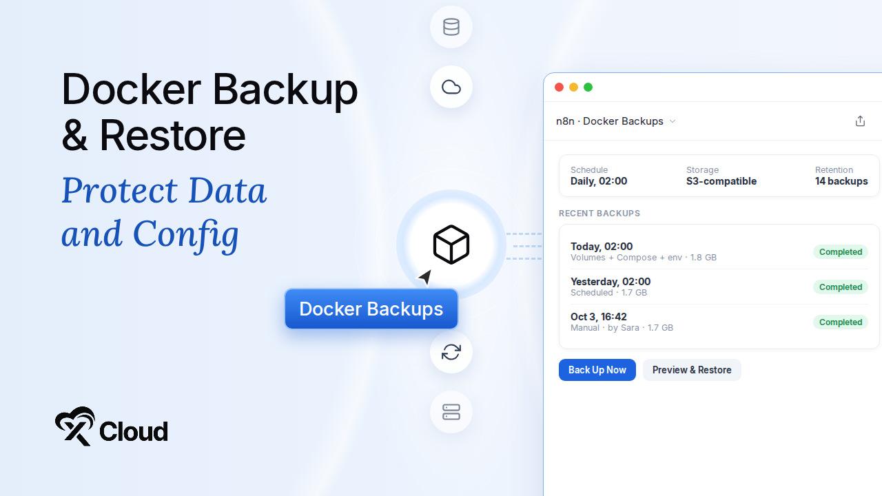 xCloud September 2026 release: Docker backup and restore