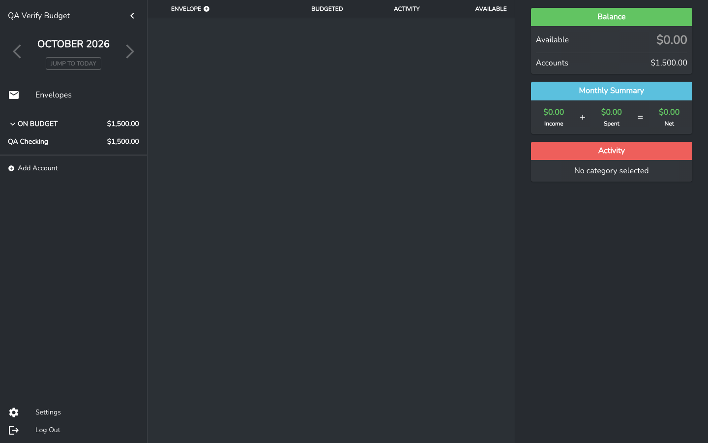Creating a budget in BudgE