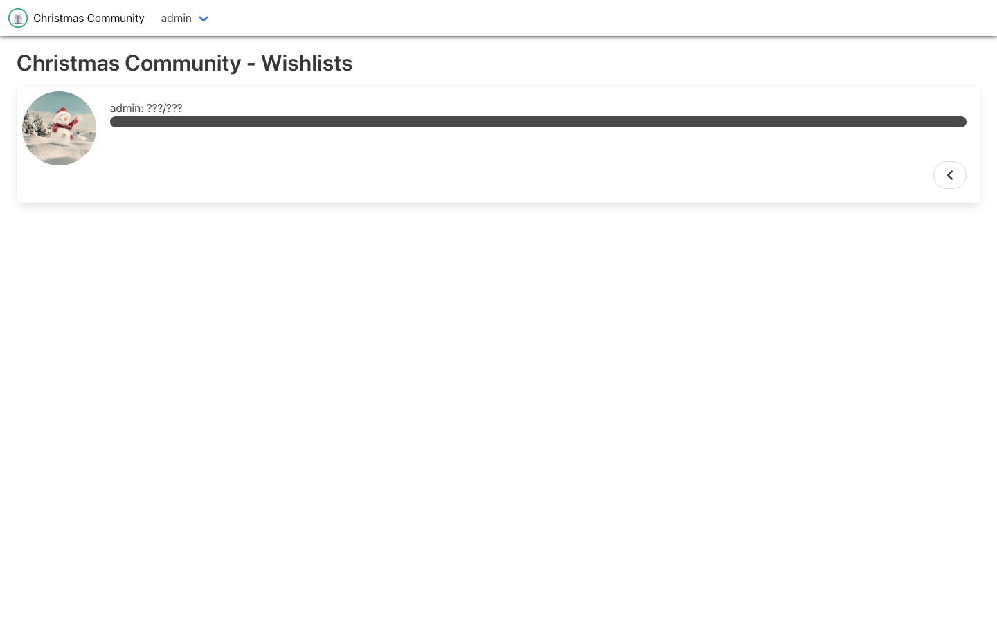 Christmas Community signed in as the administrator on an xCloud-hosted install