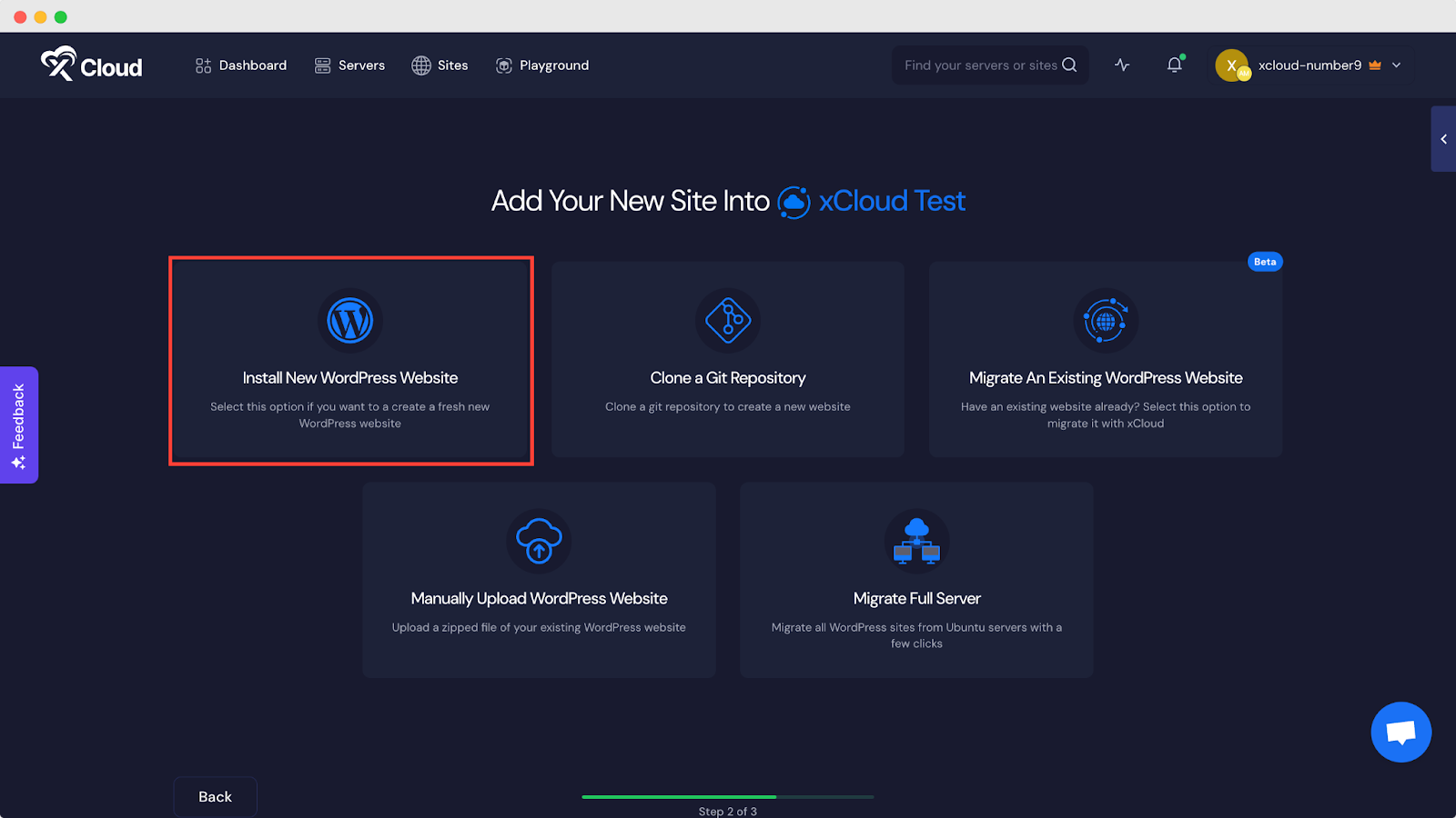 create a demo site