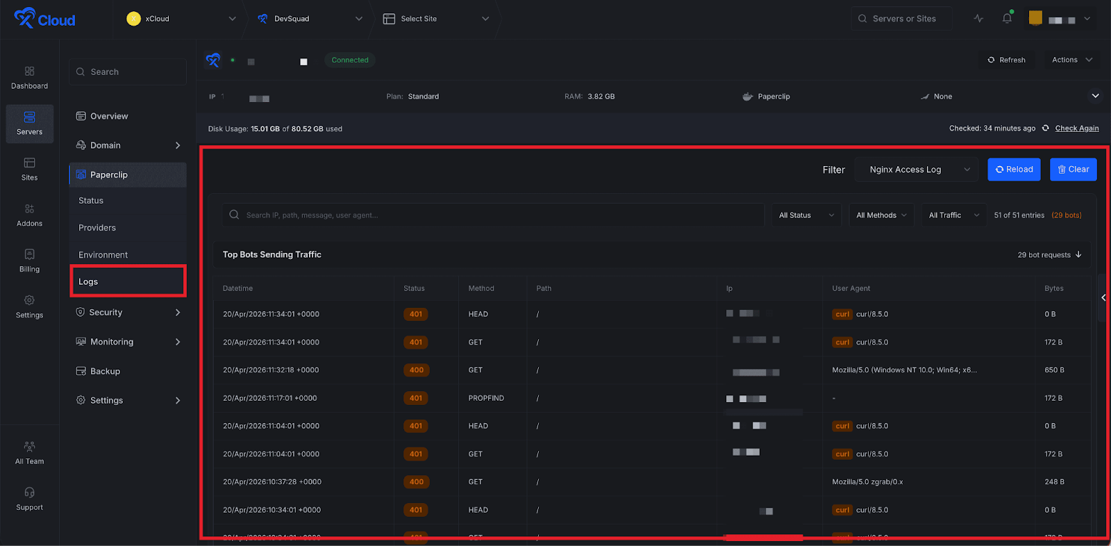 Deploy Paperclip with xCloud