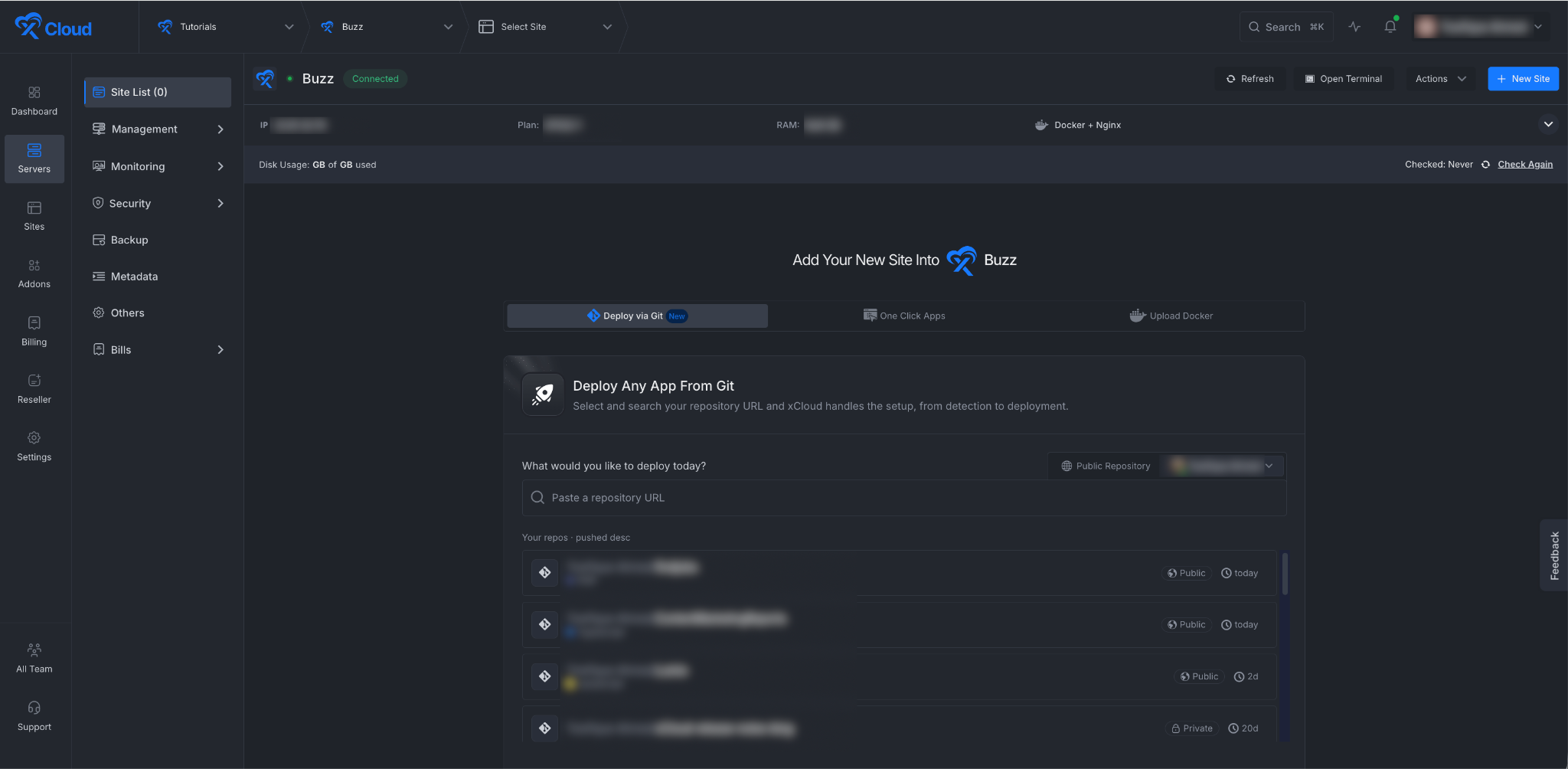 Install Ghost with xCloud