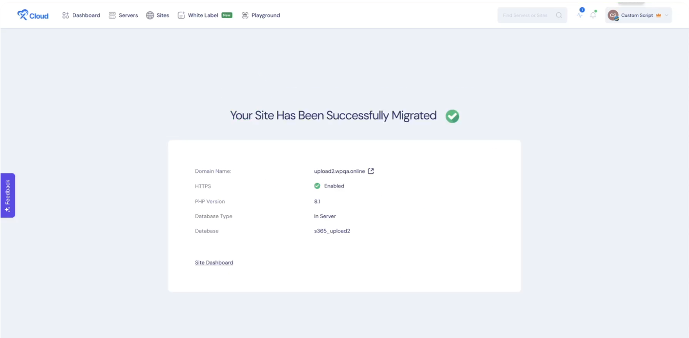 Complete Database Settings & Finalize