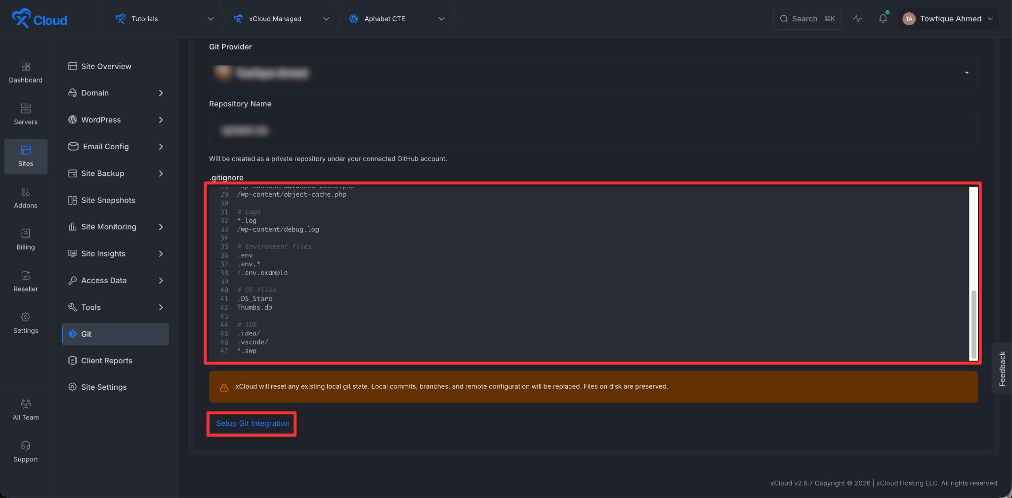 Set Up Git Integration