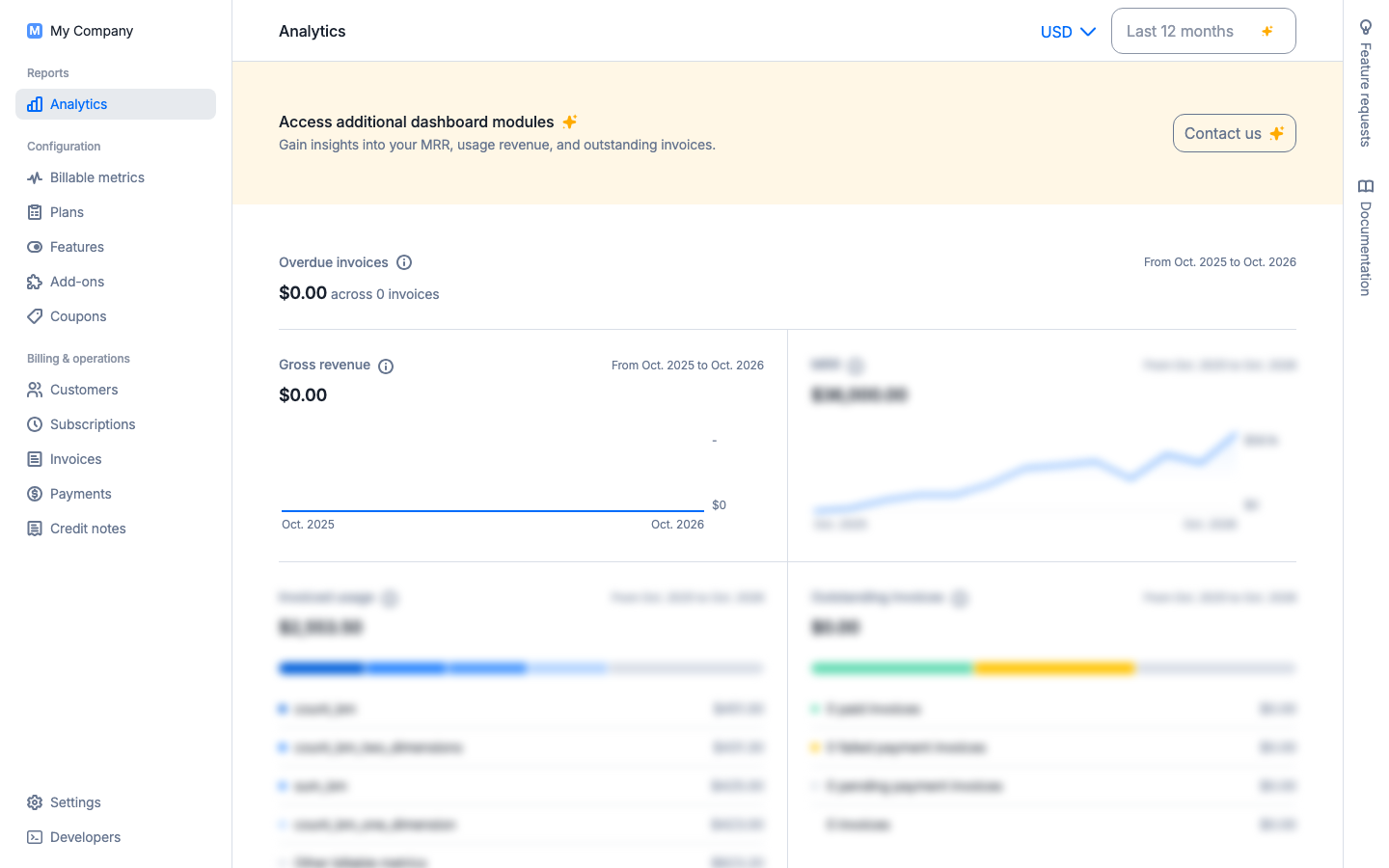 The Lago dashboard after signing in as the generated administrator