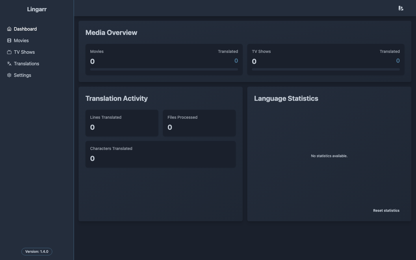 The signed-in Lingarr web interface