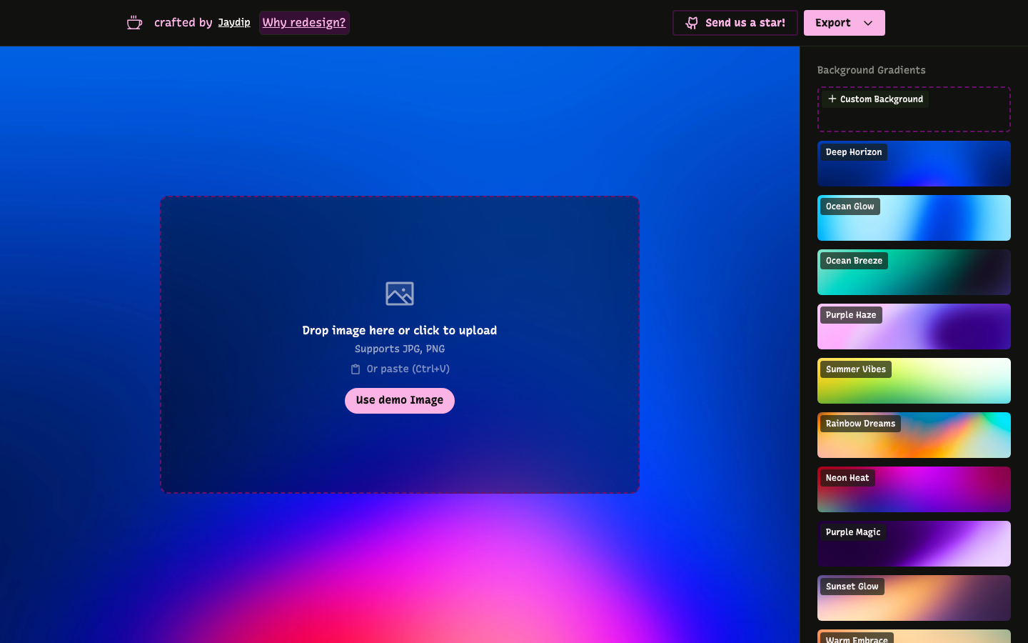 The Moocup home page served from a self-hosted install
