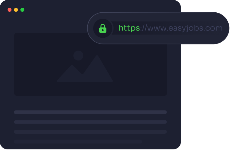 A site served over HTTPS with a padlock
