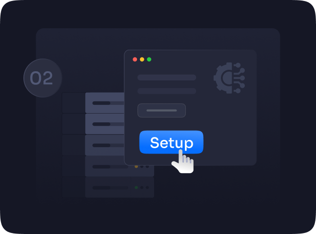 Setting up the connected server from the dashboard