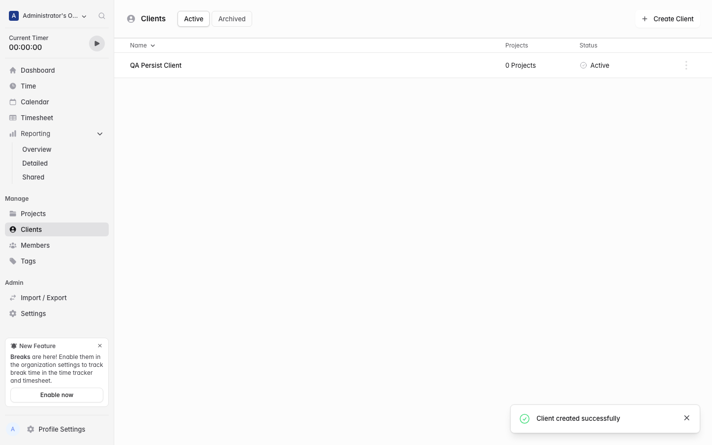 A project created in solidtime