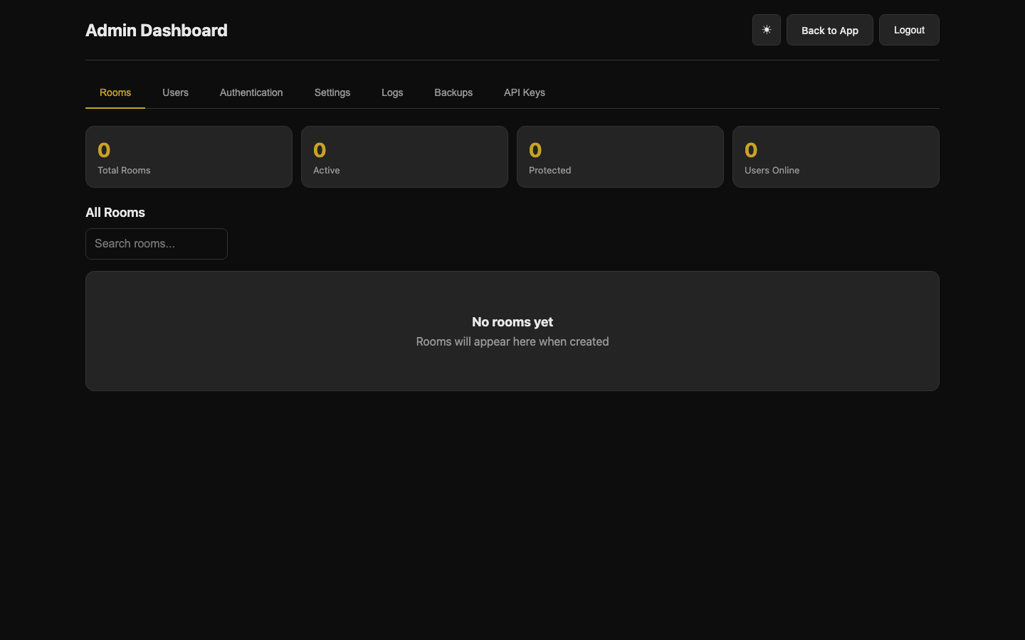 The One File admin dashboard after signing in