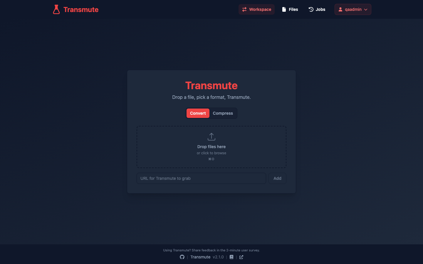 Transmute workspace after the first administrator account is created