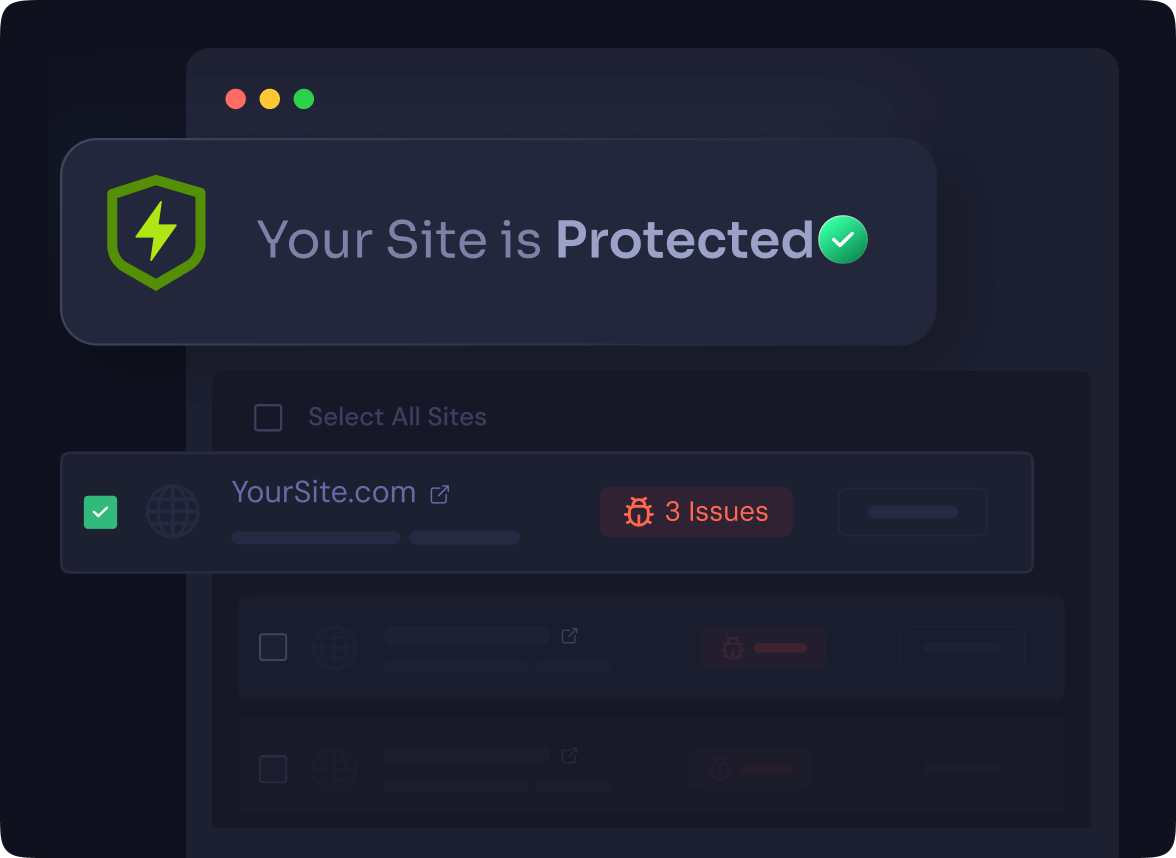 A vulnerability scan reporting on installed plugins and themes