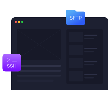 SFTP and SSH connection details