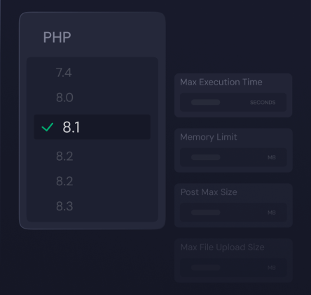 Choosing a PHP version per site
