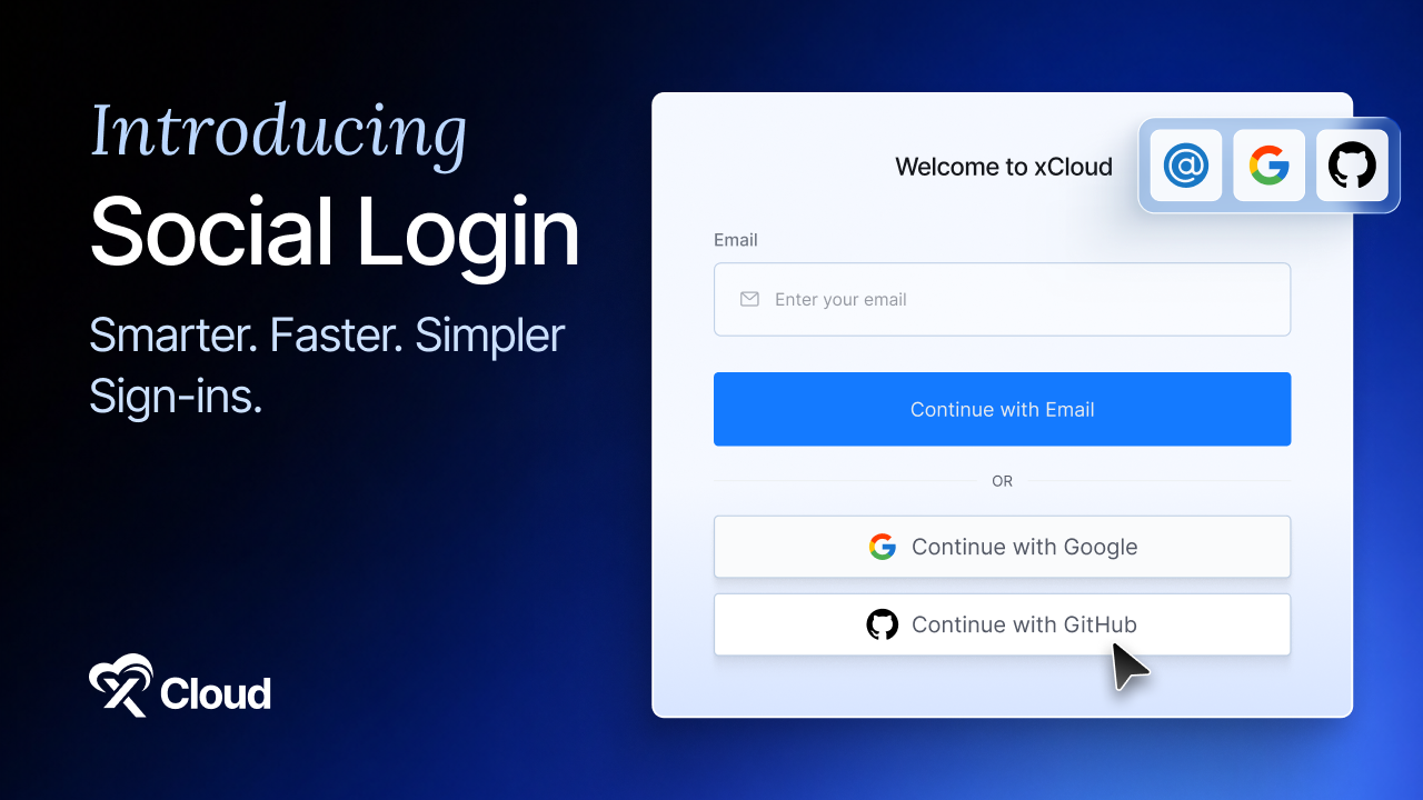 Introducing Social Login on xCloud