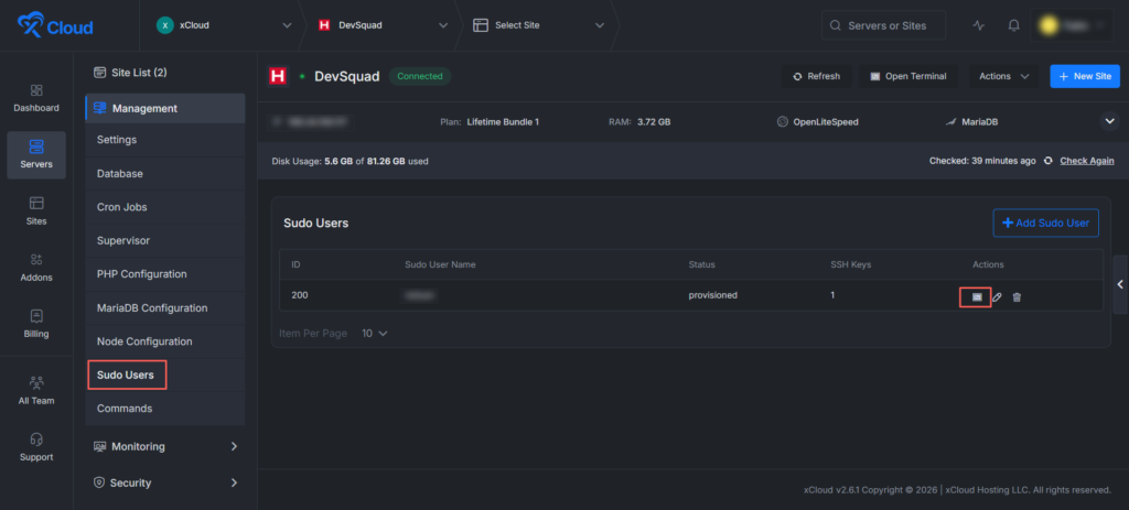 Open the Web Terminal as a Sudo User