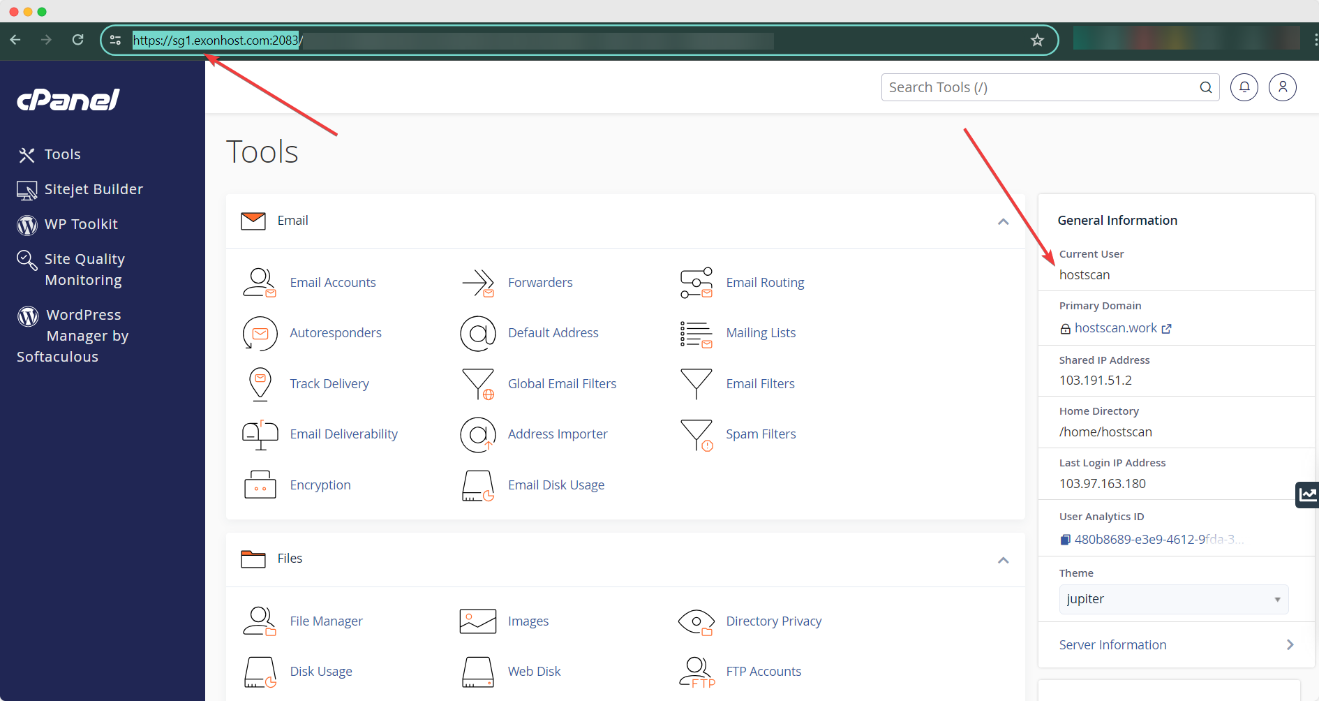 migrate sites from cPanel