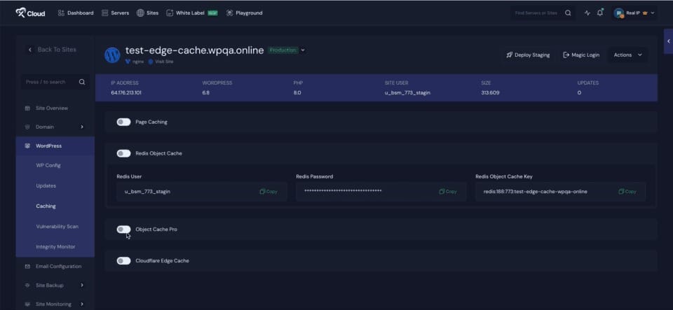 Enable Edge Caching