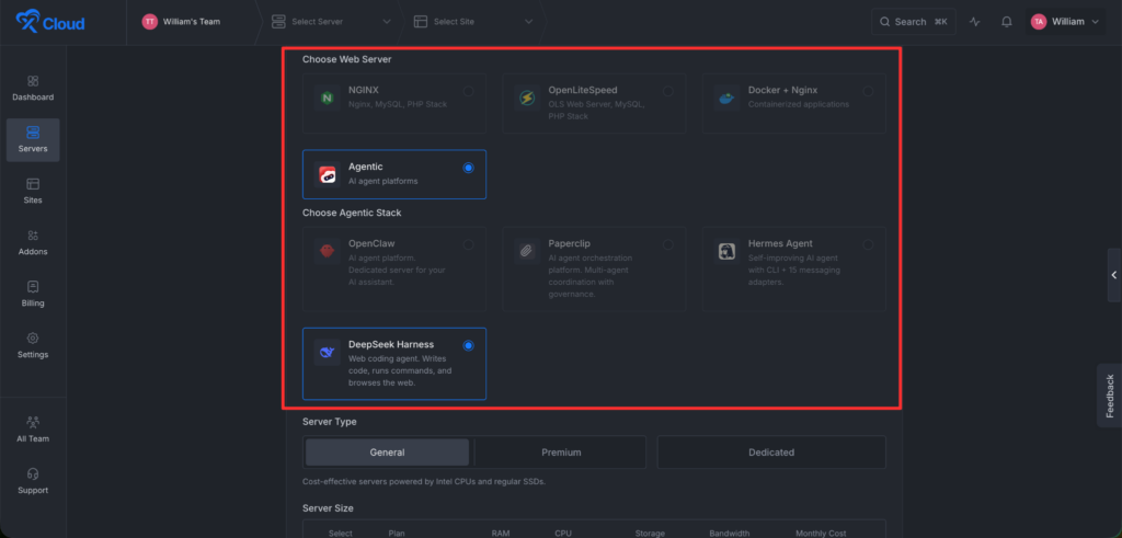 Deploy DeepSeek Harness with xCloud
