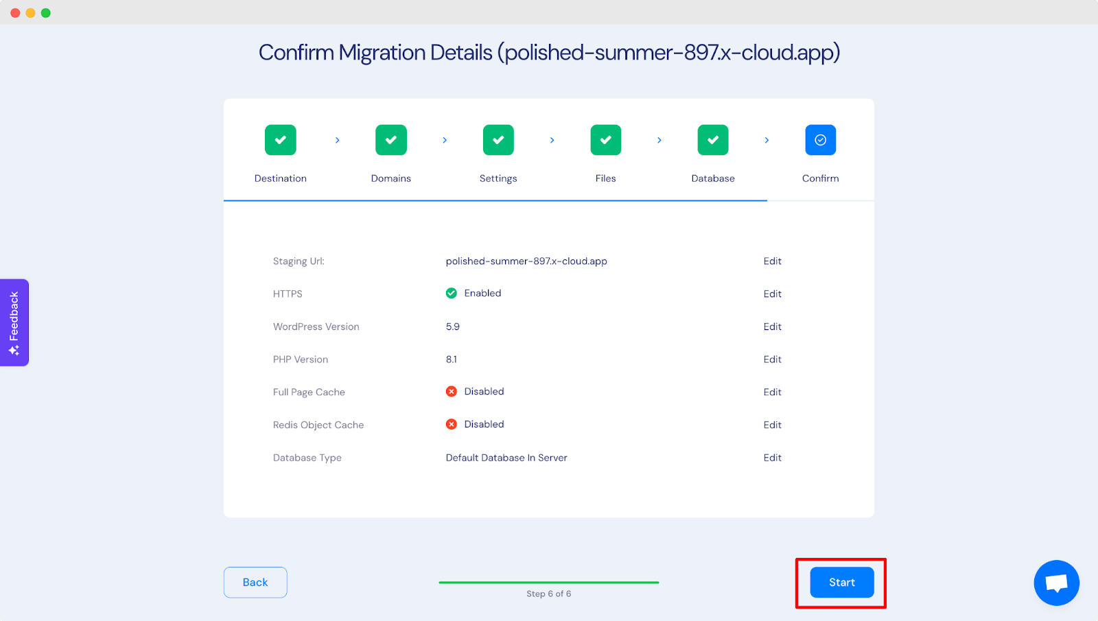 Complete Database Settings & Finalize