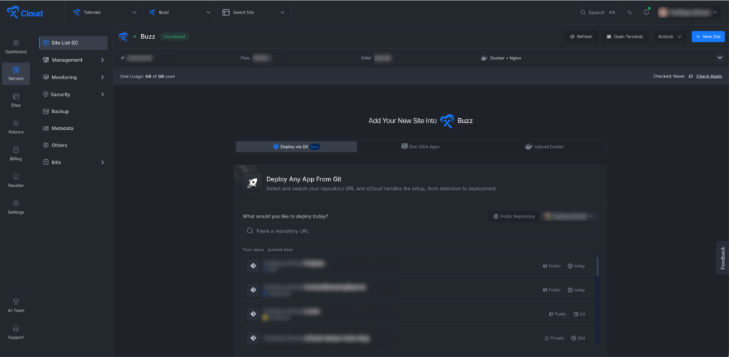 Install Ghost with xCloud