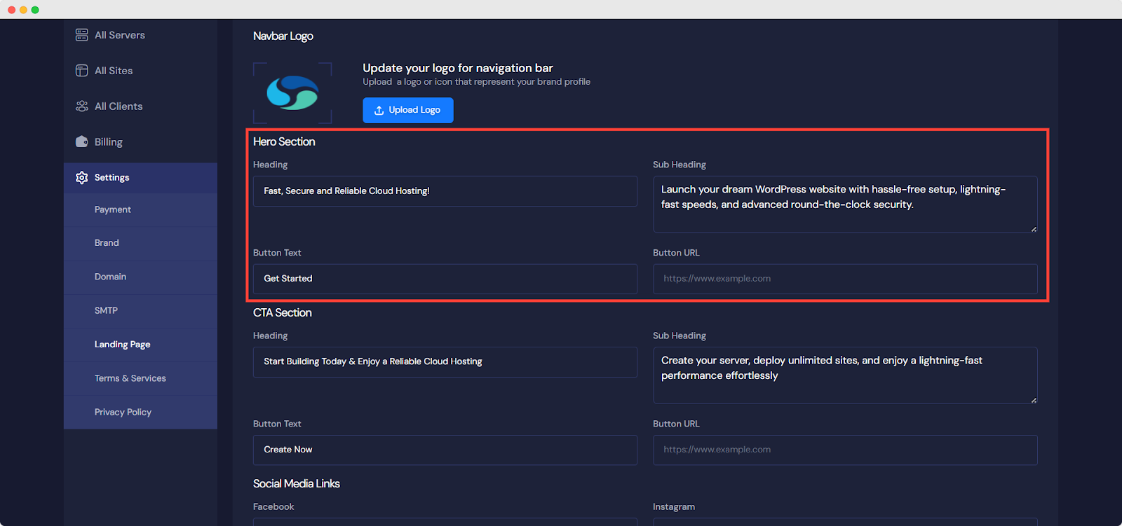 Customize Reseller Landing Page in xCloudย