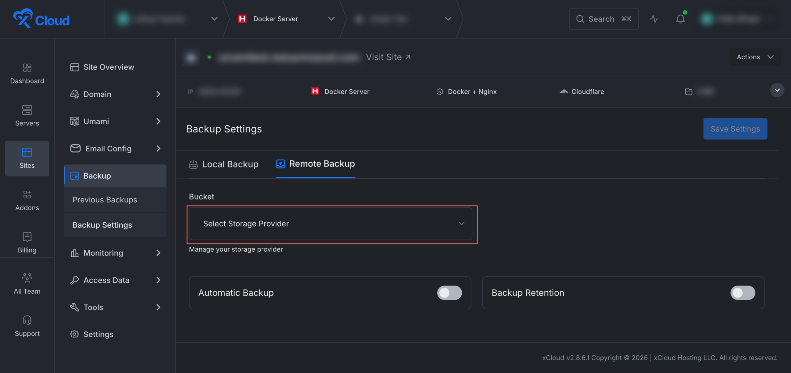 Configure Remote Backups
