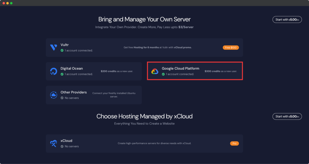 First Server With Google Cloud Platform 