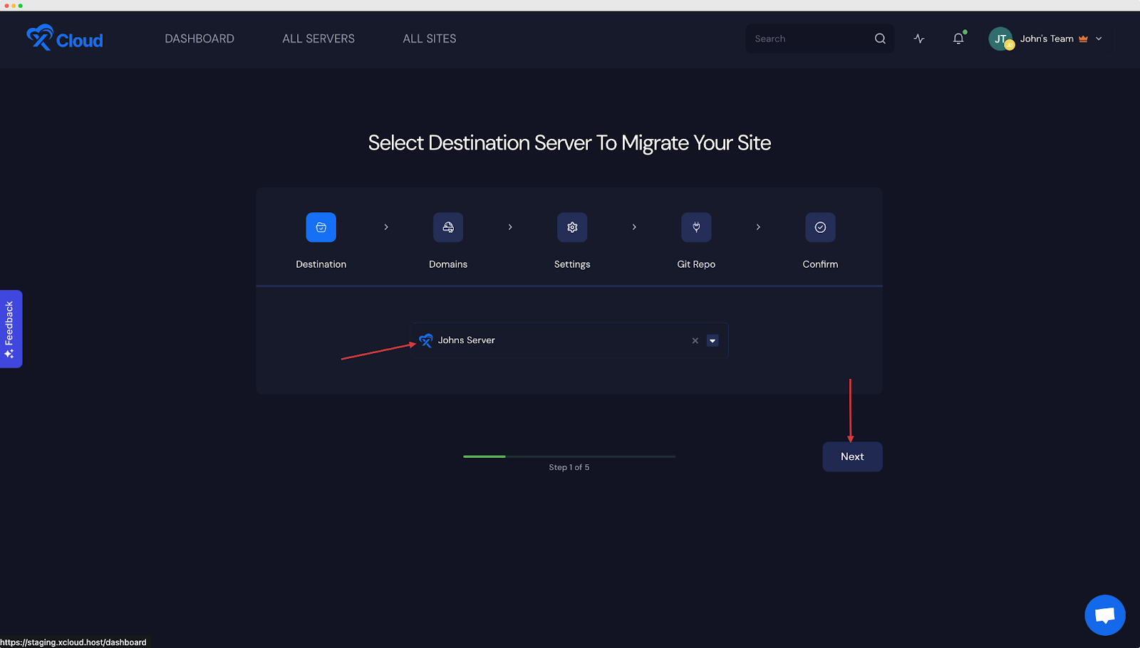 Clone A Website From Git Repository With xCloud