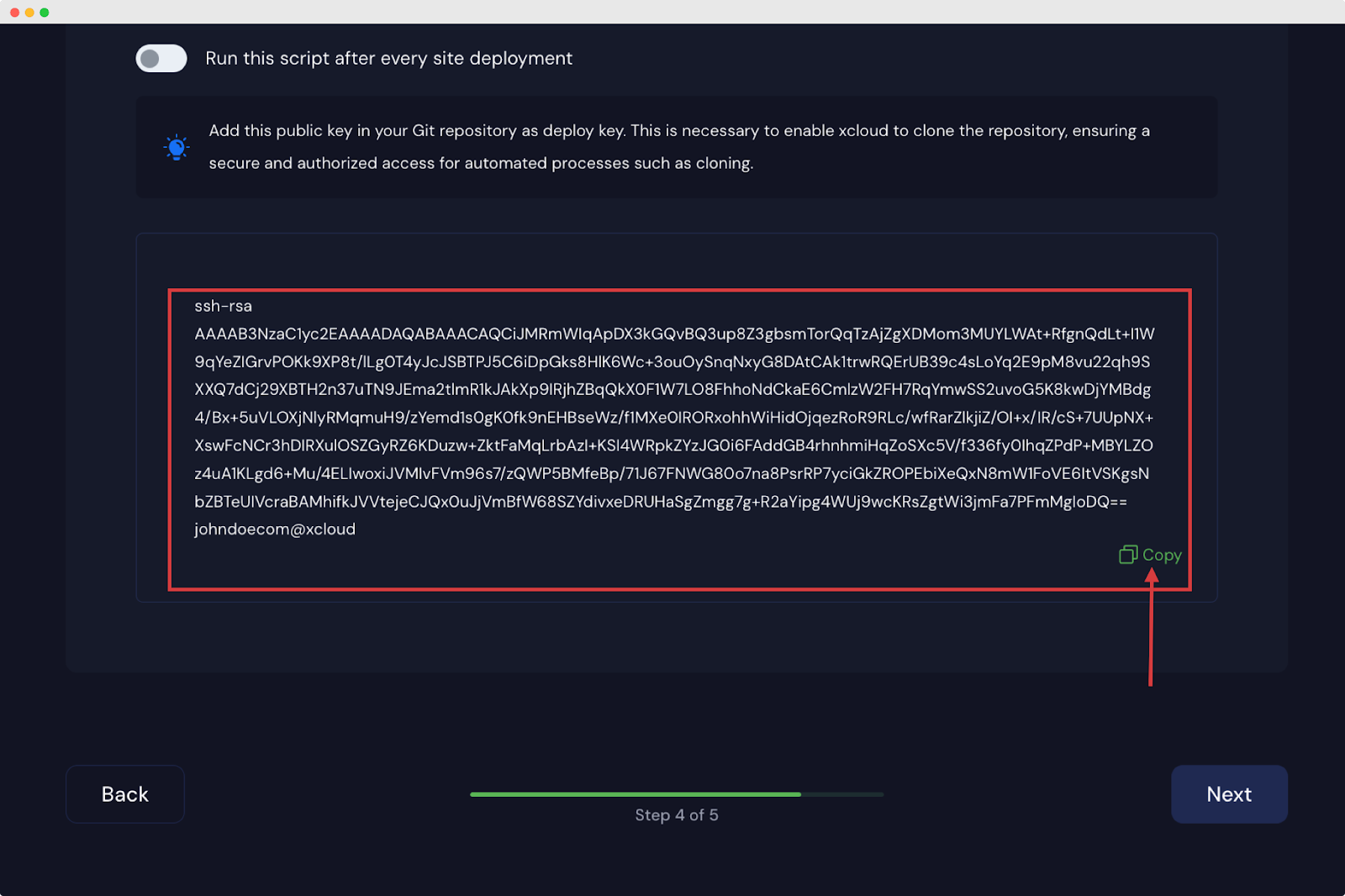 Clone A Website From Git Repository With xCloud