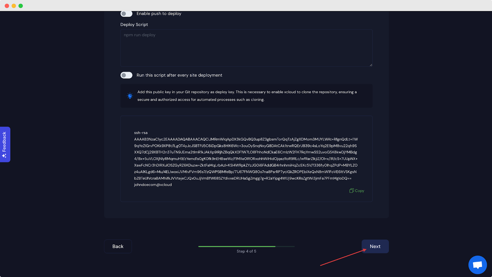 Clone A Website From Git Repository With xCloud