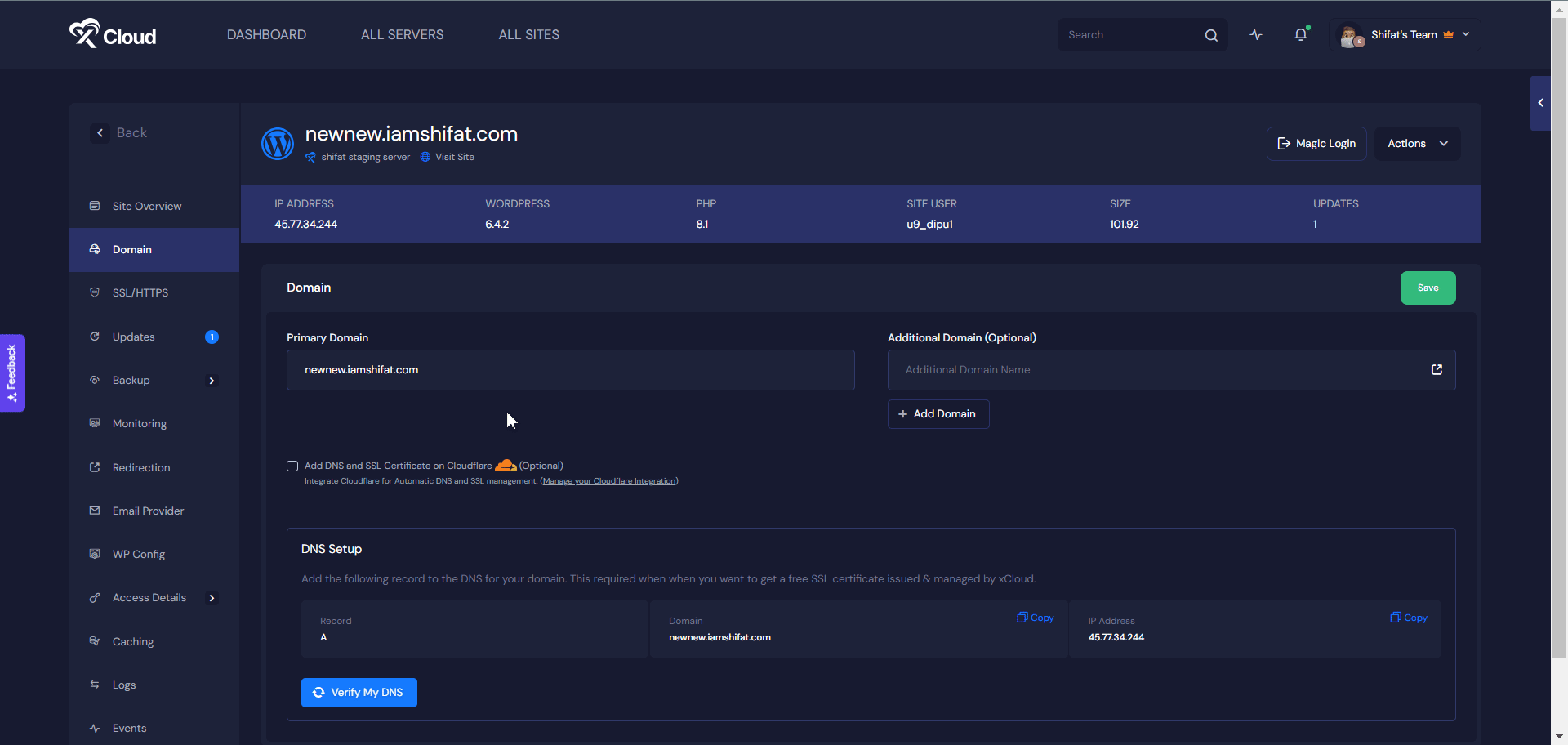 Change Primary Domain