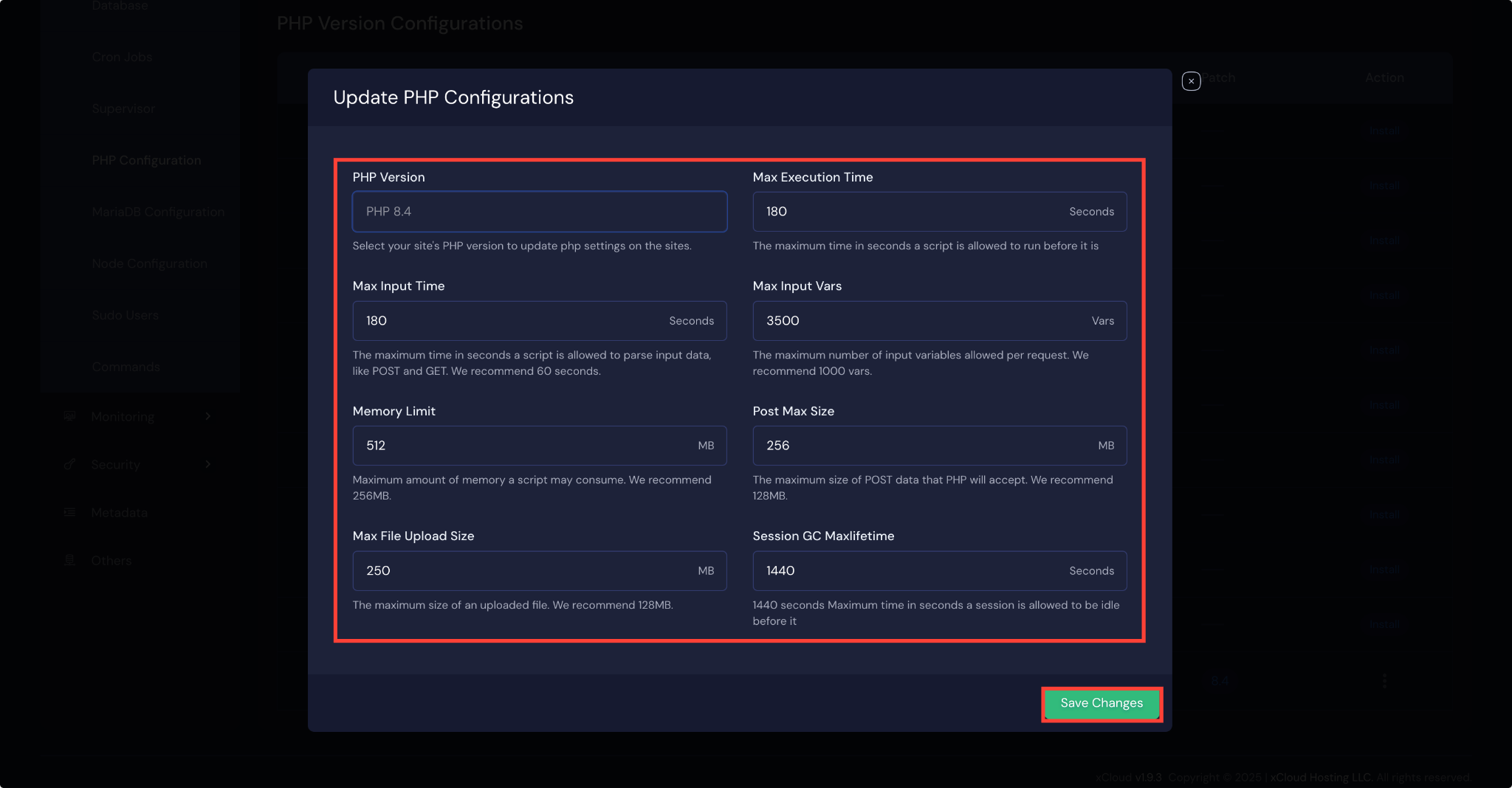 Upgrade PHP Version