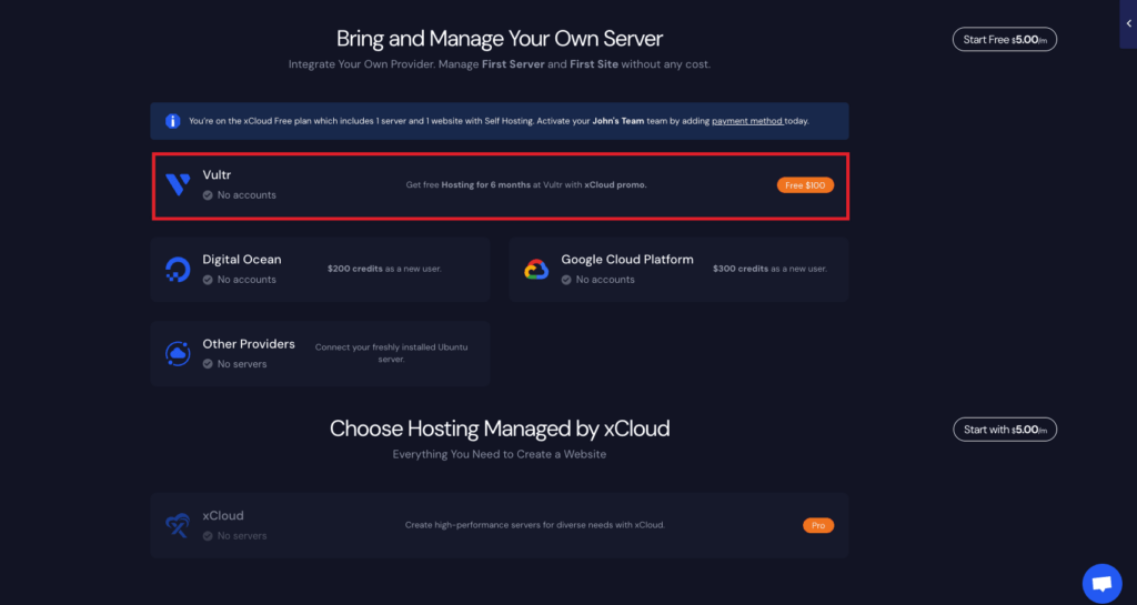 Set Up Your First Server in xCloud
