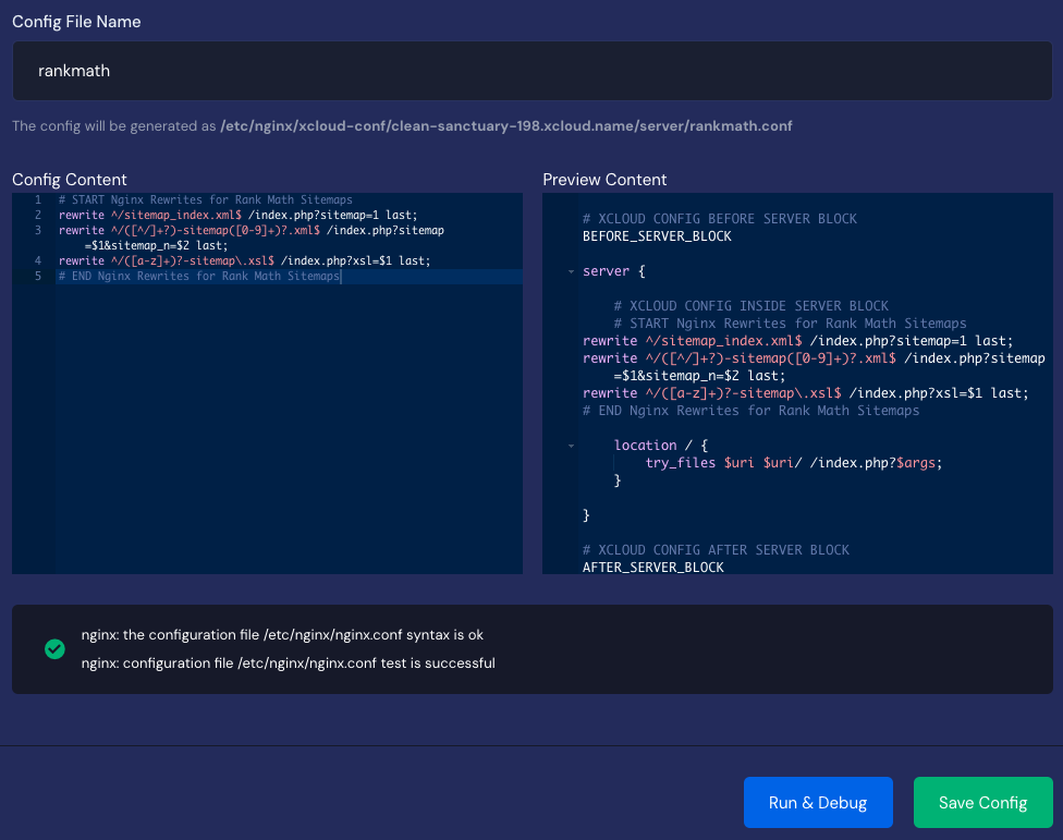 Configure Custom NGINX