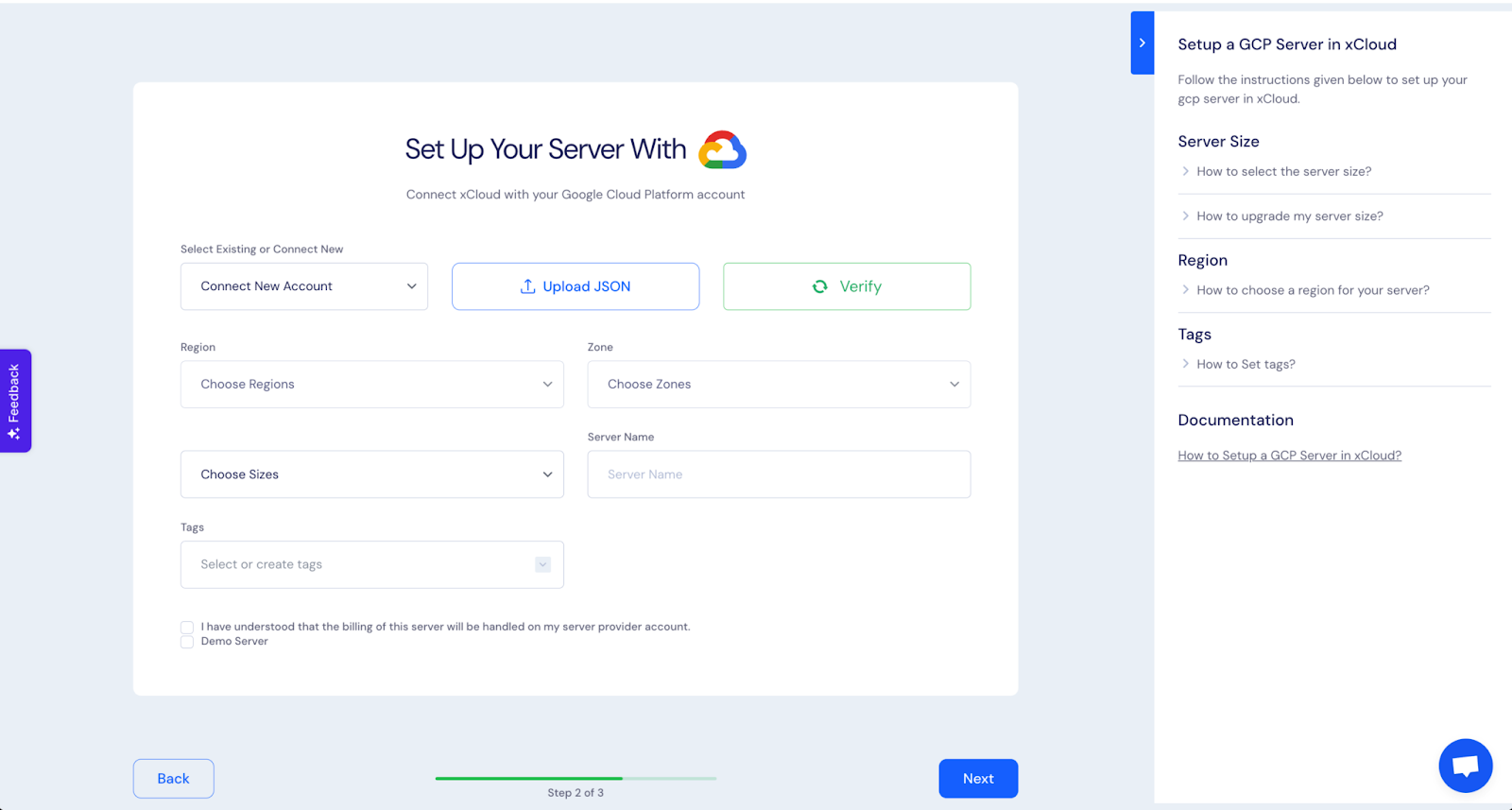 Google Cloud Platform Server