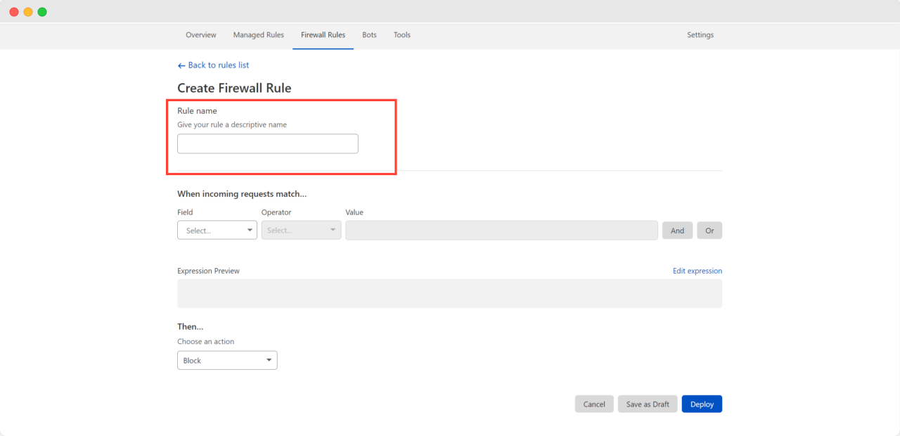 Cloudflare Firewall Rules