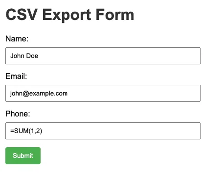 form-to-export-csv-files