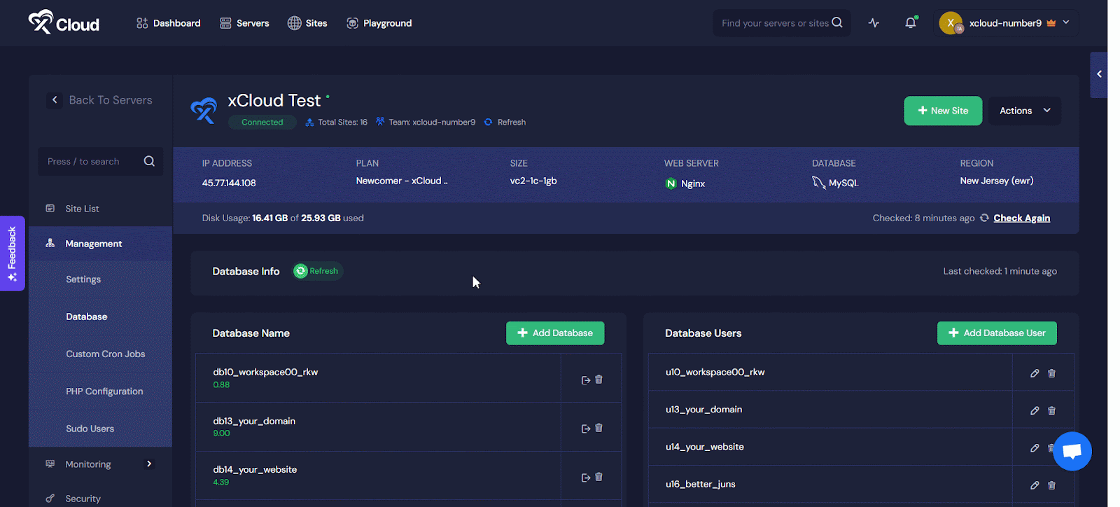create a database