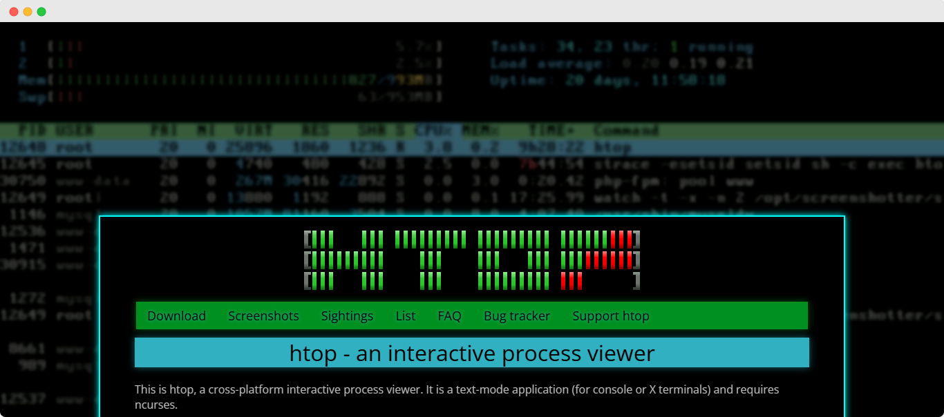 htop Command