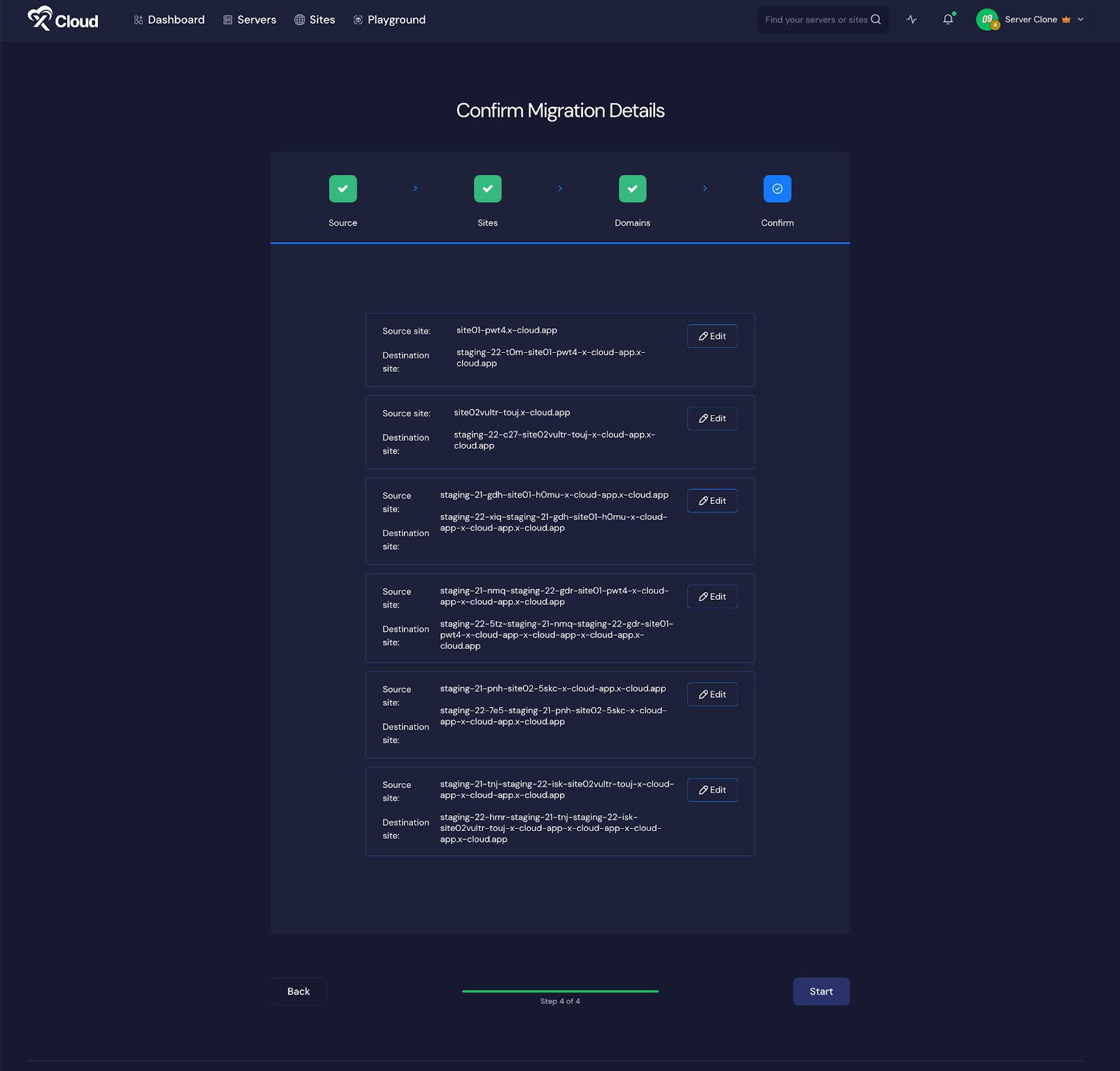 Full server clone